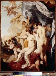 Venus med et spejl (olie på lærred