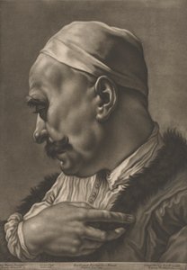Portræt af en mand iført kasket af Johann Lorenz Haid