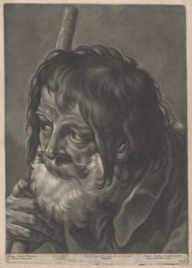 Portræt af en mand med en stav af Johann Lorenz Haid