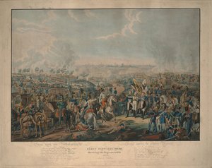 Efter slaget om nationerne: Prins Schwarzenberg bringer nyheder om sejr den 18. oktober 1813 af Johann Lorenz Rugendas the Younger
