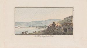 Udsigt over Le Pont på Lac de Joux Au Pont, près du Lac de Joux (titel på objekt) Landskaber i Schweiz (serietitel) Samling af nogle perspektiver i Schweiz (serietitel)