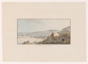 Udsigt over Pout ved Lac de Joux Au Pout, pres du Lac de Joux (titel på objekt) Udsigt over Schweiz (serietitel) Collection de quelques vues dessinées en Suisse d