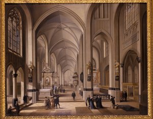 Interiør af en gotisk kirke, 1787 af Johann Ludwig Ernst Morgenstern