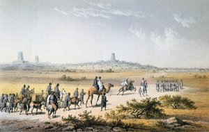 Indgangen af Heinrich Barths (1821-65) karavane til Timbuktu i 1853, fra 