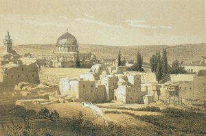Jerusalem. Radering af Bernatz et alii - Steinkopk J.F. Redaktør