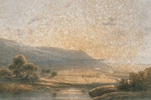 Mount Carmel i en radering af Bernatz et alii - Eisenblätter, R. Editore