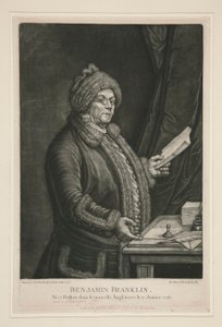 Benjamin Franklin af Johann Martin Will