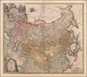 1739-kort over Rusland og Tartariet af Johann Matthias Hase af Johann Matthias Hase