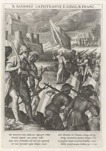 Sankt Johannes af Capistrano leder de kristne styrker i belejringen af Beograd, 1615 af Johann Matthias Kager