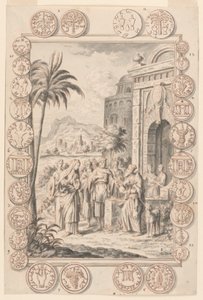 Studie for Abimelech Reproveth Sarah, Plade 81, Physica Sacra