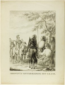 Ariovistes samtale med Caezar af Johann Michael Mettenleiter