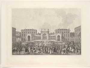 Investitur af kong William I i Bruxelles, 1815 af Johann Nepomuk Gibèle