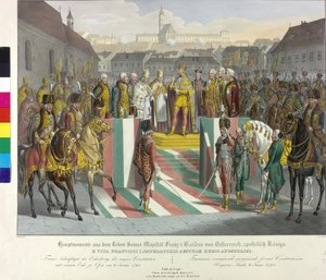 Kroning i brændeovn 1792 af Johann Nepomuk Hoechle