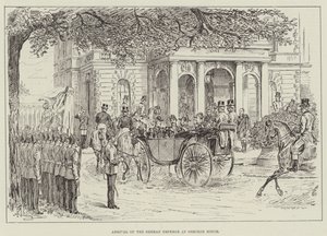 Den tyske kejsers ankomst til Osborne House af Johann Nepomuk Schonberg