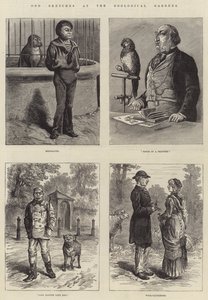 Ulige skitser ved Zoologisk Have af Johann Nepomuk Schonberg