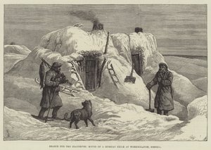 Søg efter Jeannette, House of a Russian Exil i Werkholansk, Sibirien af Johann Nepomuk Schonberg