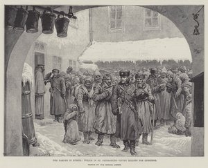 Hungersnøden i Rusland, politiet i Skt. Petersborg giver billet til logi af Johann Nepomuk Schonberg