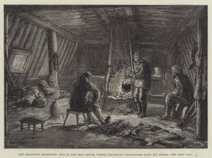 Jeannette-ekspeditionen, hytte ved Lena-mundingen, hvor løjtnant Danenhauer boede seks uger af Johann Nepomuk Schonberg