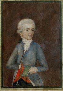 Wolfgang Amadeus Mozart (ca ... (gouache på pergament)