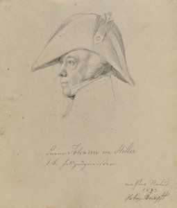 Baron Johann von Hiller af Johann Peter Krafft