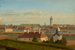 Udsigt over Donau-kanalen til Leopoldstadt af Johann Peter Krafft