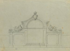 Springvand i ferskenhaven i Upper Belvedere af Johann Peter Krafft