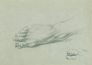 Fodstudium for "Arindal og Daura" af Johann Peter Krafft
