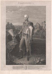 Den tysk-romerske kejser Frans II (kobberstik) af Johann Peter Krafft