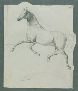 Hestestudie for "Rüdiger og Angelika" af Johann Peter Krafft