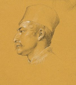 Portrætstudie om "Nikolaus Zrinys fiasko foran Szigeth-fæstningen" af Johann Peter Krafft