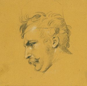 Portrætstudie om "Nikolaus Zrinys fiasko foran Szigeth-fæstningen" af Johann Peter Krafft