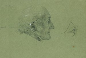 Portrætstudie til "Landwehr-mandens hjemkomst" (1820) af Johann Peter Krafft