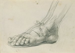 Sandalstudie til "Rüdiger og Angelika" af Johann Peter Krafft