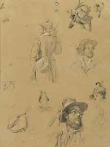Skitse til "Scene fra den tyrolske frihedskamp" af Johann Peter Krafft