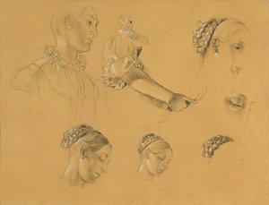 Studie til "Hermann og Dorothea i vingården" af Johann Peter Krafft