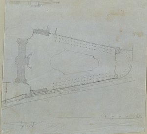 Studie til Upper Belvedere af Johann Peter Krafft