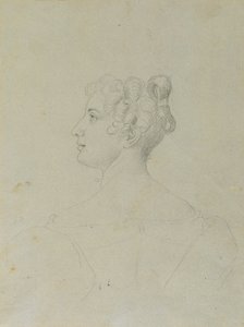 Kvindeportrætstudie af Johann Peter Krafft