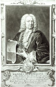 Portræt af Jean Bernoulli (1667-1748) af Johann Rudolph the Elder Huber