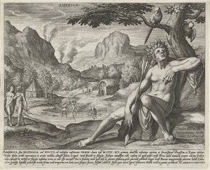 Amerika Amerika (titel på objekt) De fire kontinenter (serietitel) af Johann Sadeler (I)