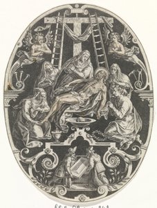 Bewening van Christus Passie van Christus (serietitel) The Passion of Christ, Our Redemption (serietitel) af Johann Sadeler (I)