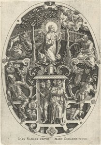 Kristus i Getsemane have Passie van Christus (serietitel) The Passion of Christ, Our Redemption (serietitel) af Johann Sadeler (I)