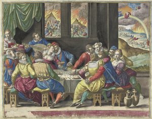 Menneskeheden venter på den sidste dom Ita erit et adventus filii hominis (titel på objekt) af Johann Sadeler (I)