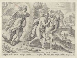 Udvisning fra paradis af Johann Sadeler (I)