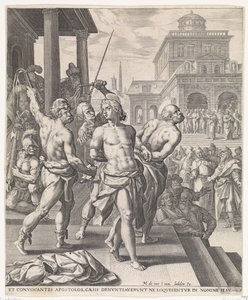 Apostlenes flagellering Apostlenes Gerninger (serietitel) af Johann Sadeler (I)