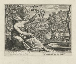 Forår Ver (titel på objekt) De fire årstider (serietitel) af Johann Sadeler (I)