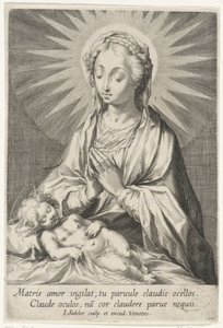 Maria forguder det sovende Kristusbarn af Johann Sadeler (I)