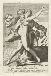 Neptun overrasker Caenis af Johann Sadeler (I)