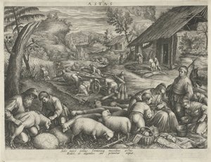 Sommer Aestas (titel på objekt) Four Seasons (serietitel) af Johann Sadeler (I)
