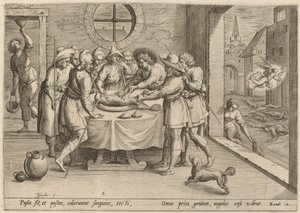 Forberedelse til påsken, 1585. af Johann Sadeler I