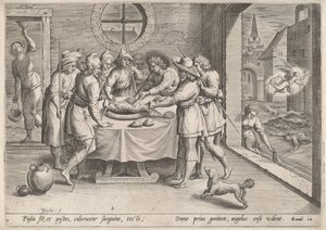 Forberedelse til påsken, ca. 1585. af Johann Sadeler I
